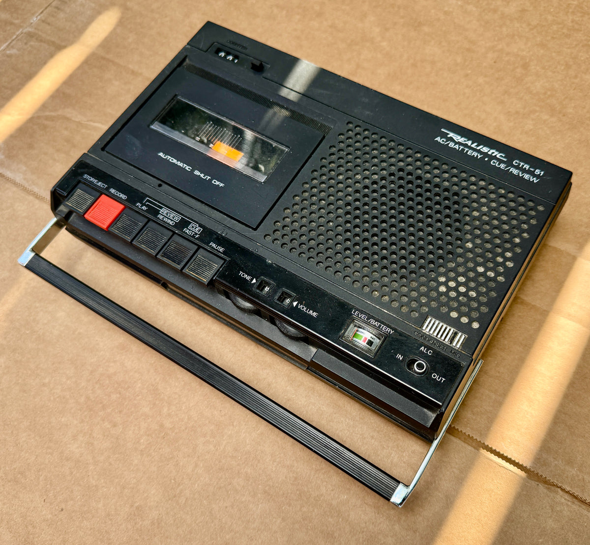 1980's Realistic Portable Cassette Player