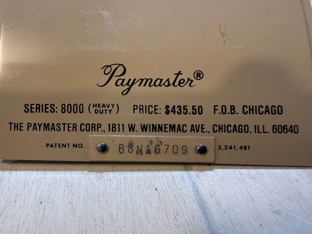 1960's Paymaster Check Writer