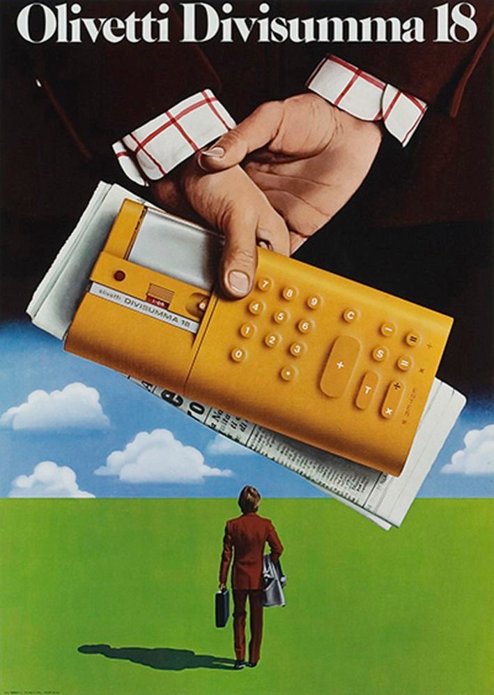1970's Olivetti Divisumma 18 Electronic Printing Calculator