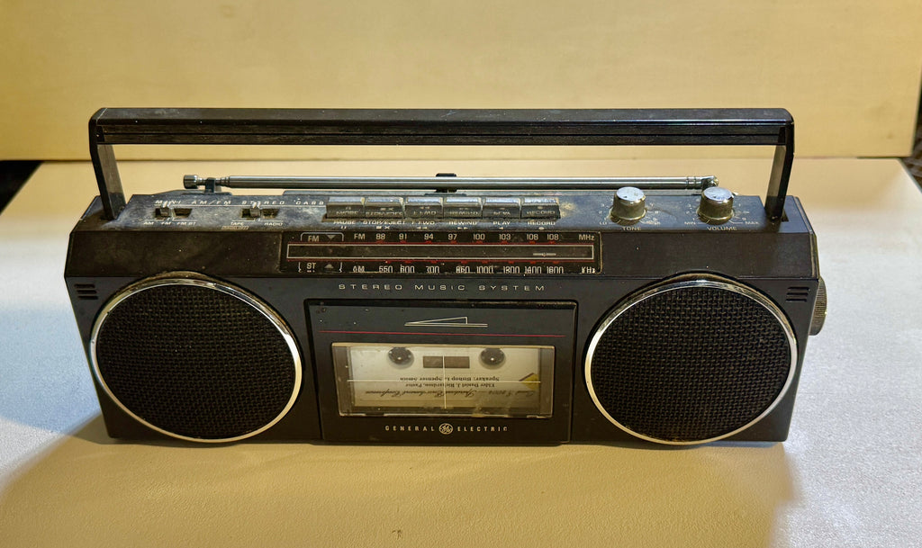 1980's General Electric (GE) Portable Mini Boombox