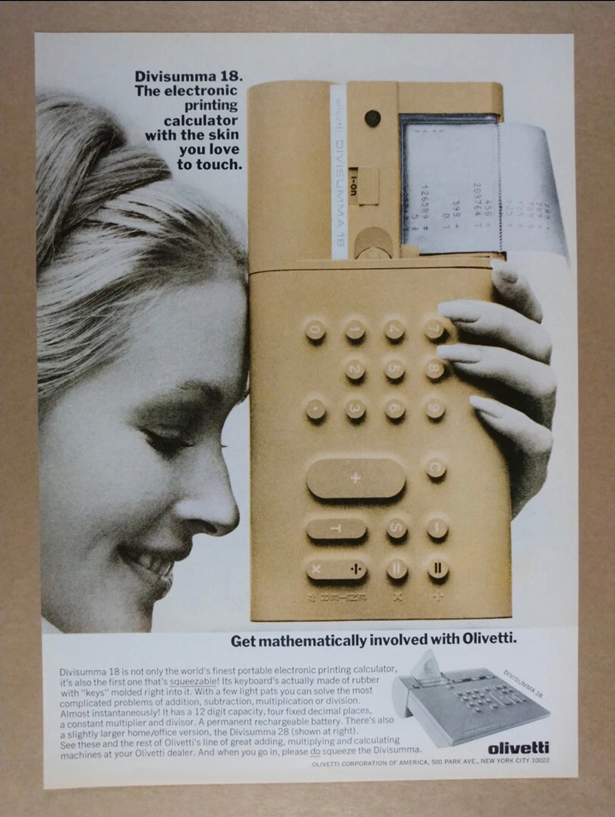 1970's Olivetti Divisumma 18 Electronic Printing Calculator
